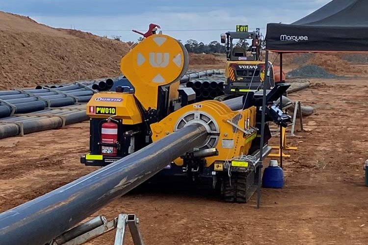 Tailings Storage Facility Upgrade Stage 1 4 With Tracked Butt Welding Machine